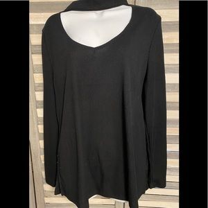 K Jordan High Neck Peekaboo Top Sz 1X